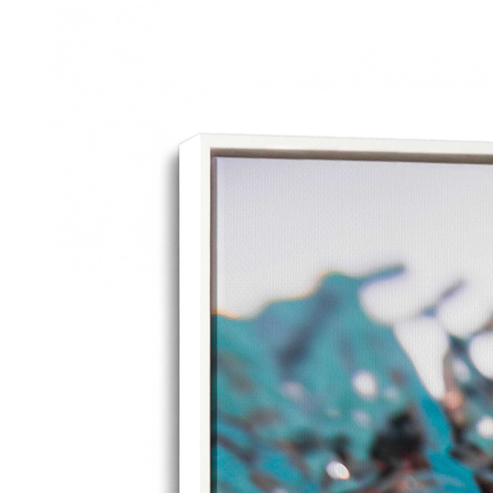 [Color:Opaque White], Picture of art in a White frame at an angle