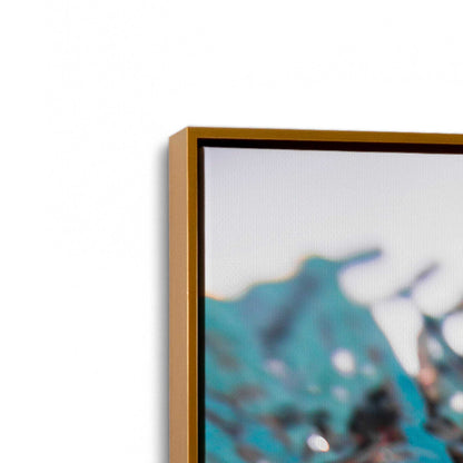 [Color:Polished Gold], Picture of art in a Polished Gold frame at an angle