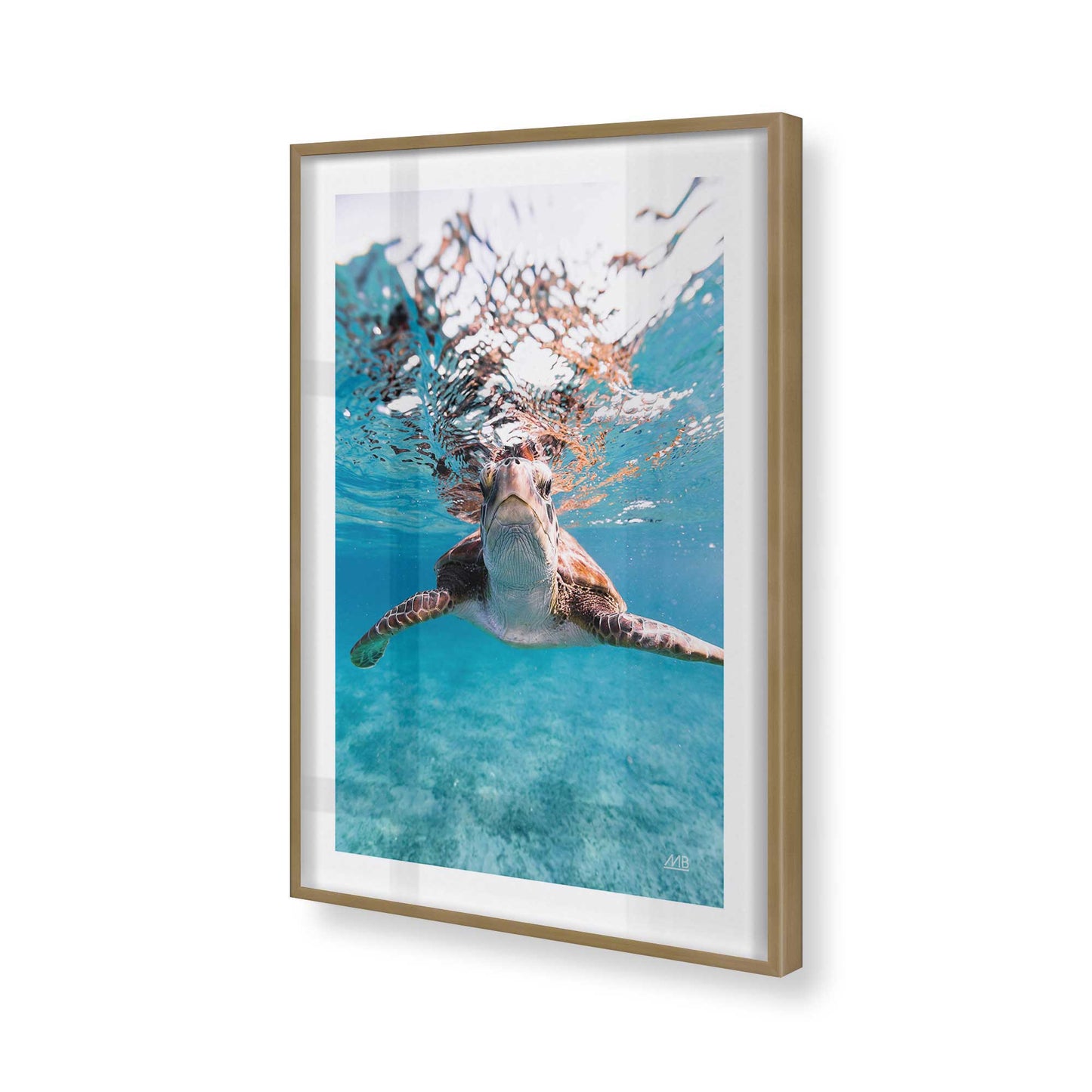 [Color:Brushed Gold], Picture of art in a Brushed Gold frame of the corner