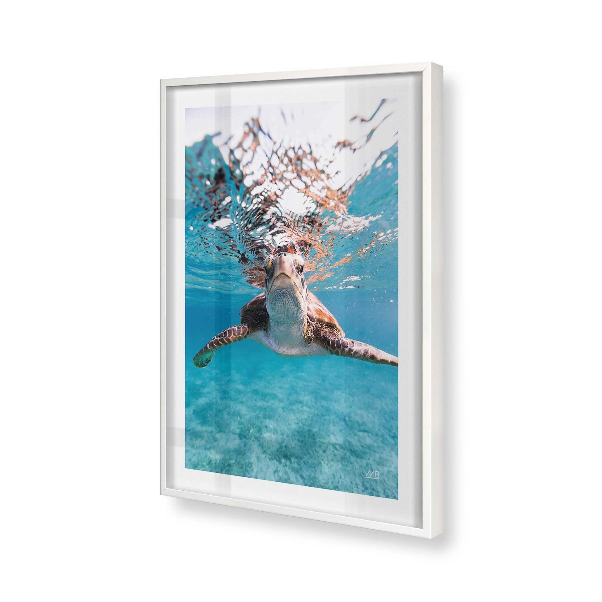 [Color:Opaque White], Picture of art in a Opaque White frame of the corner