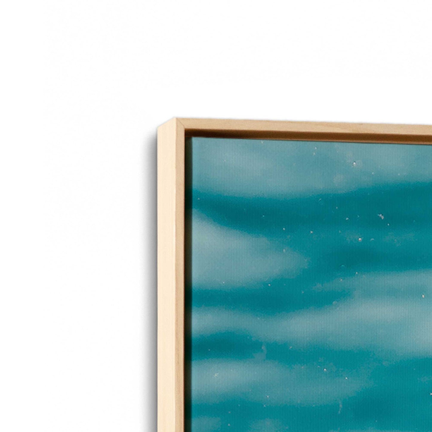 [Color:American Maple], Picture of art in a American Maple frame at an angle