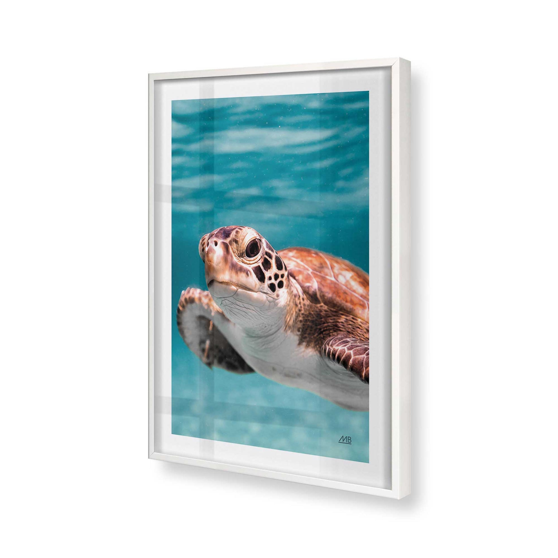 [Color:Opaque White], Picture of art in a Opaque White frame of the corner