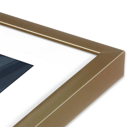 [Color:Brushed Gold], Picture of art in a Brushed Gold frame at an angle