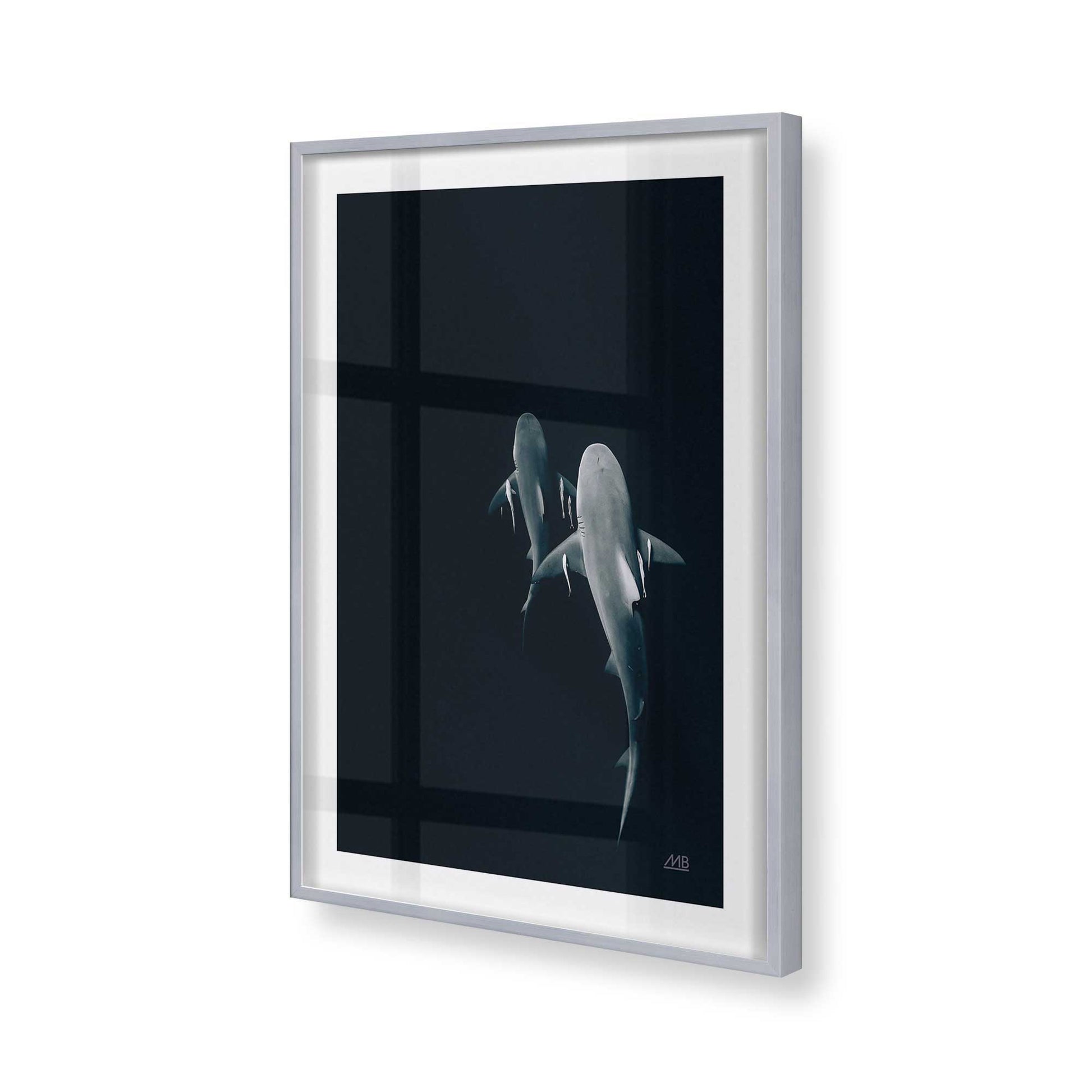 [Color:Polished Chrome], Picture of art in a Polished Chrome frame of the corner