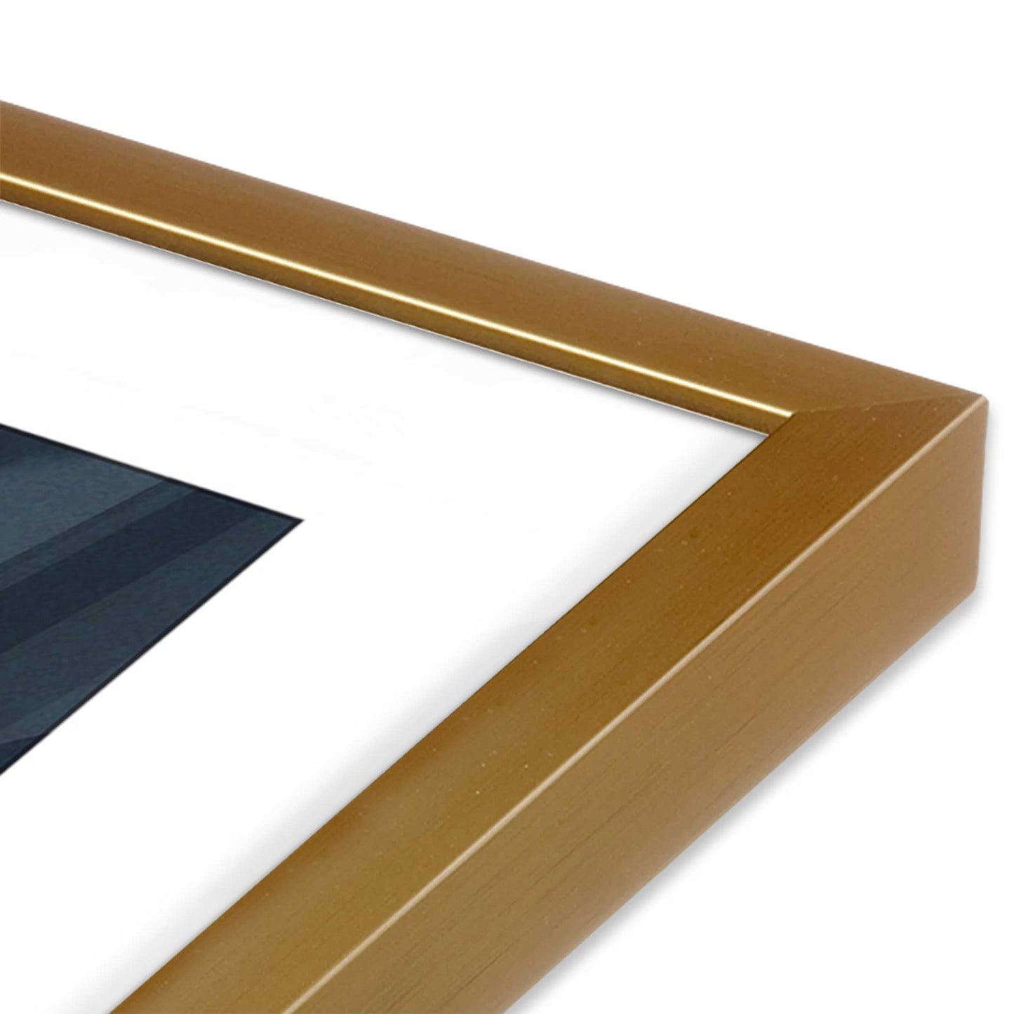 [Color:Polished Gold], Picture of art in a Polished Gold frame at an angle