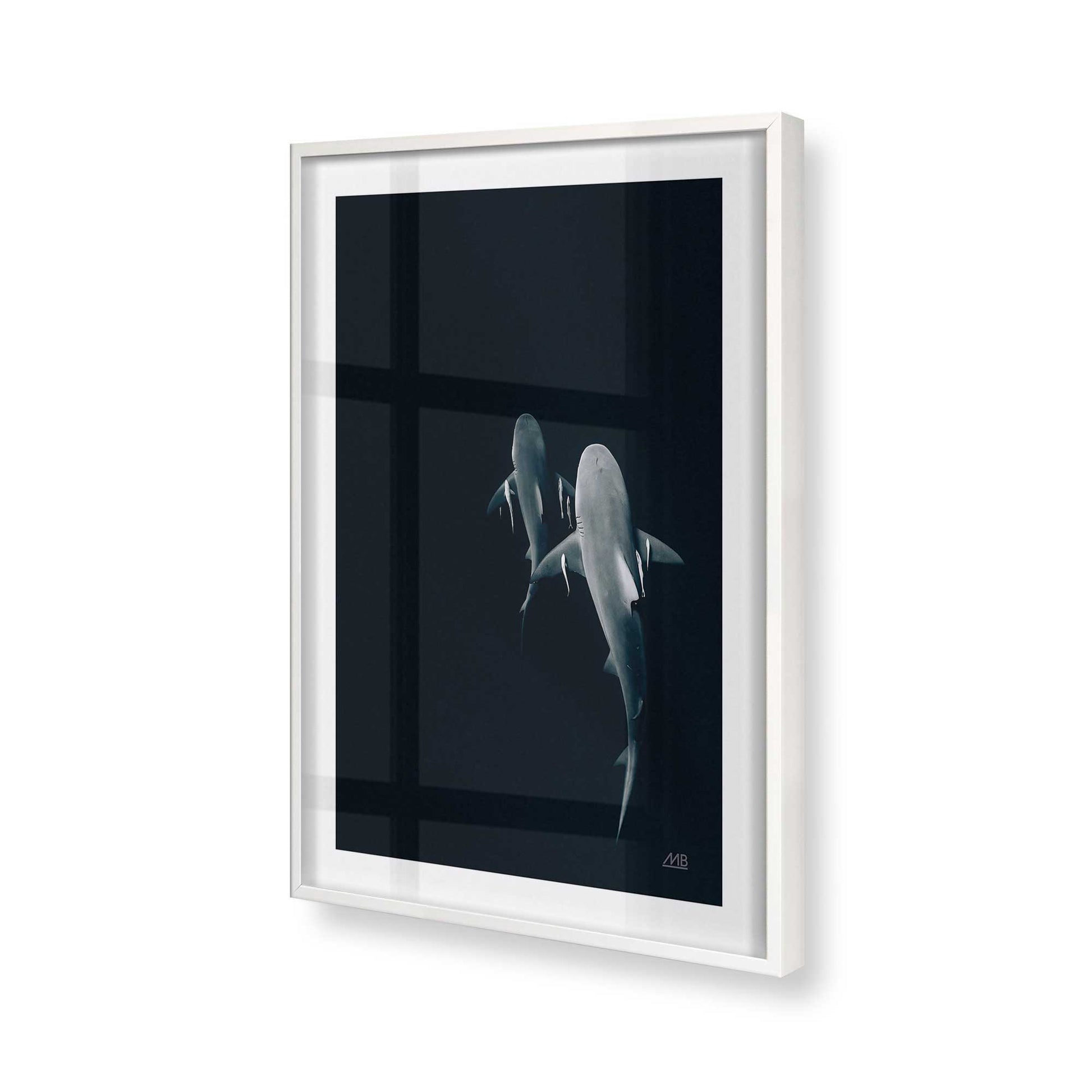 [Color:Opaque White], Picture of art in a Opaque White frame of the corner