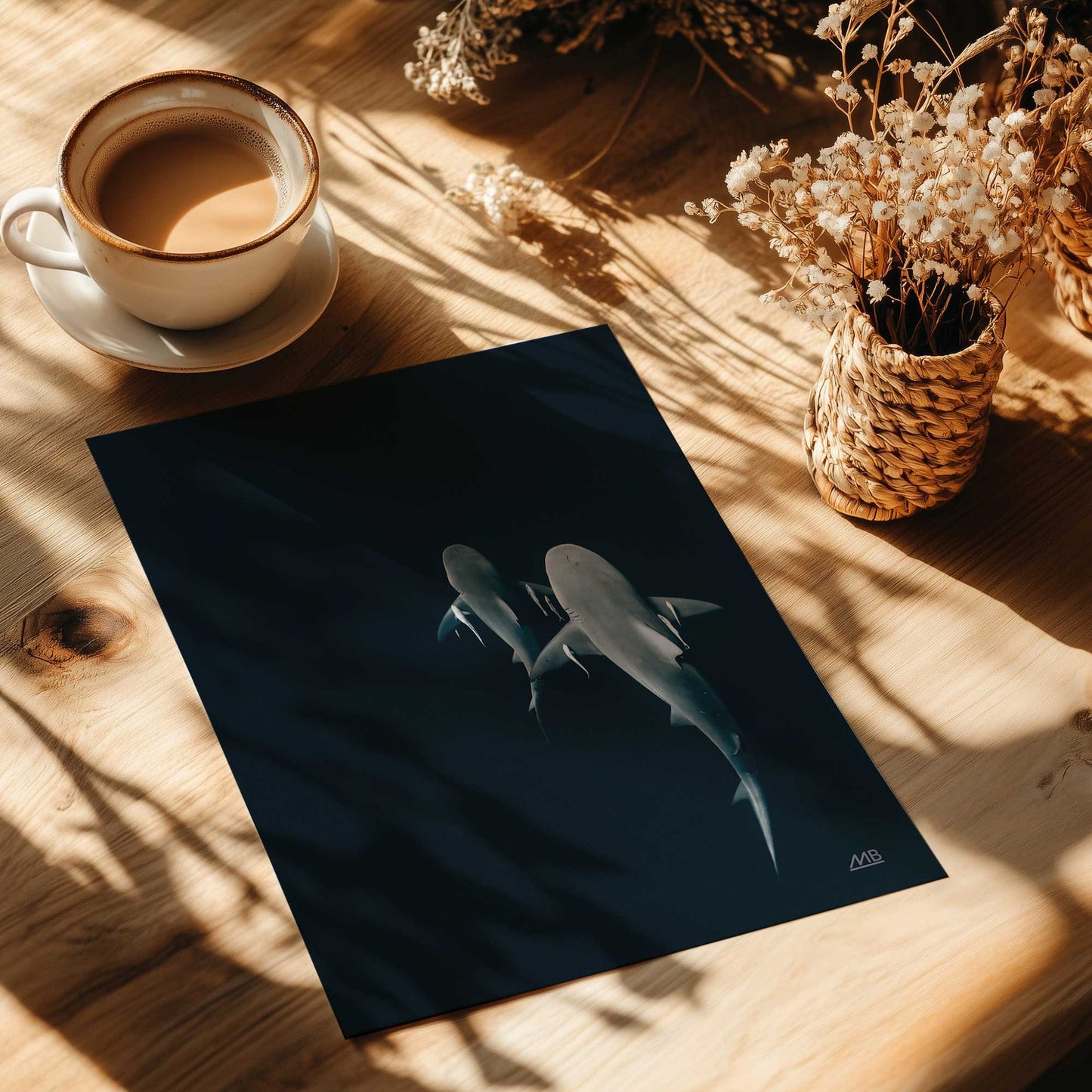 Serene Shark Shadows Print