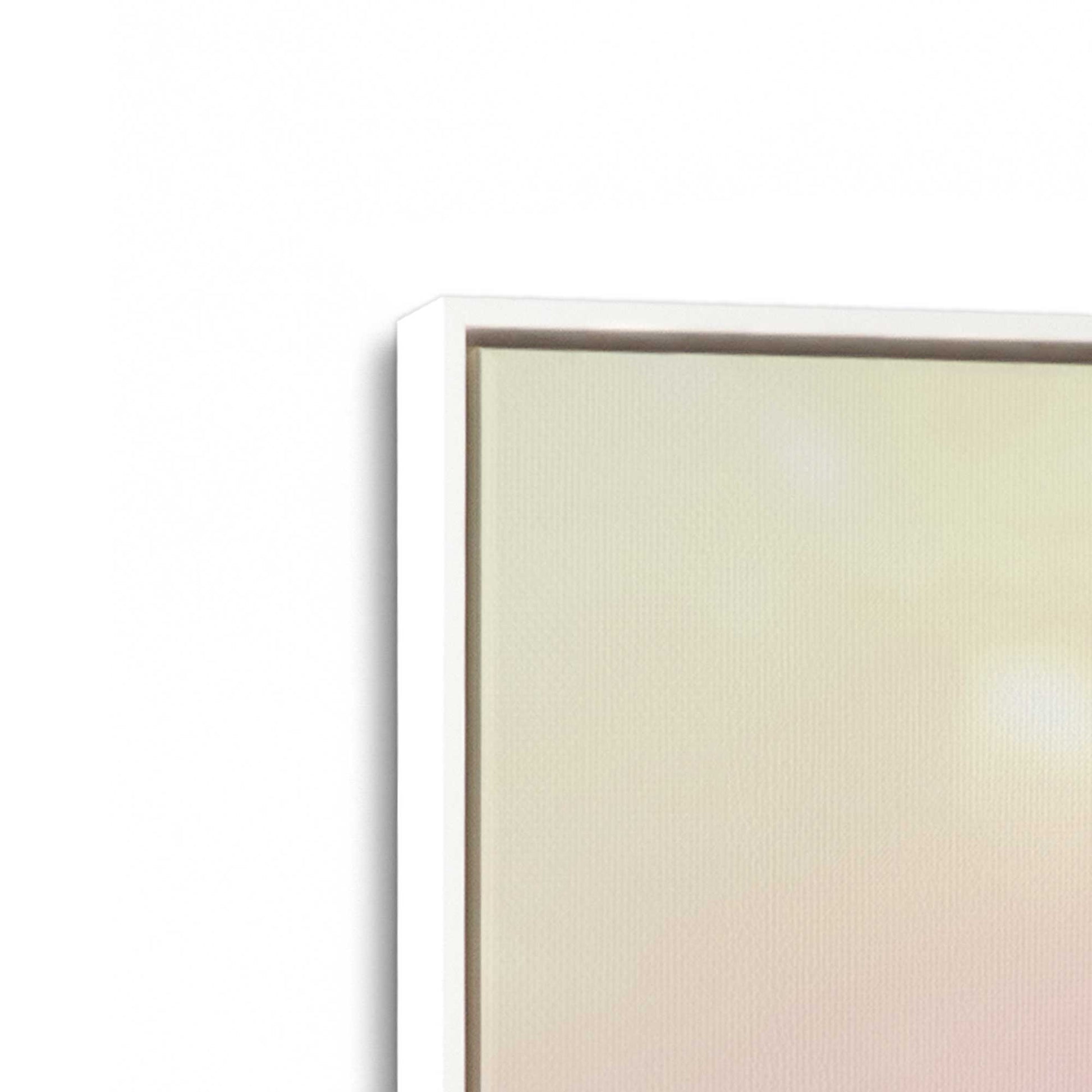 [Color:Opaque White], Picture of art in a White frame at an angle