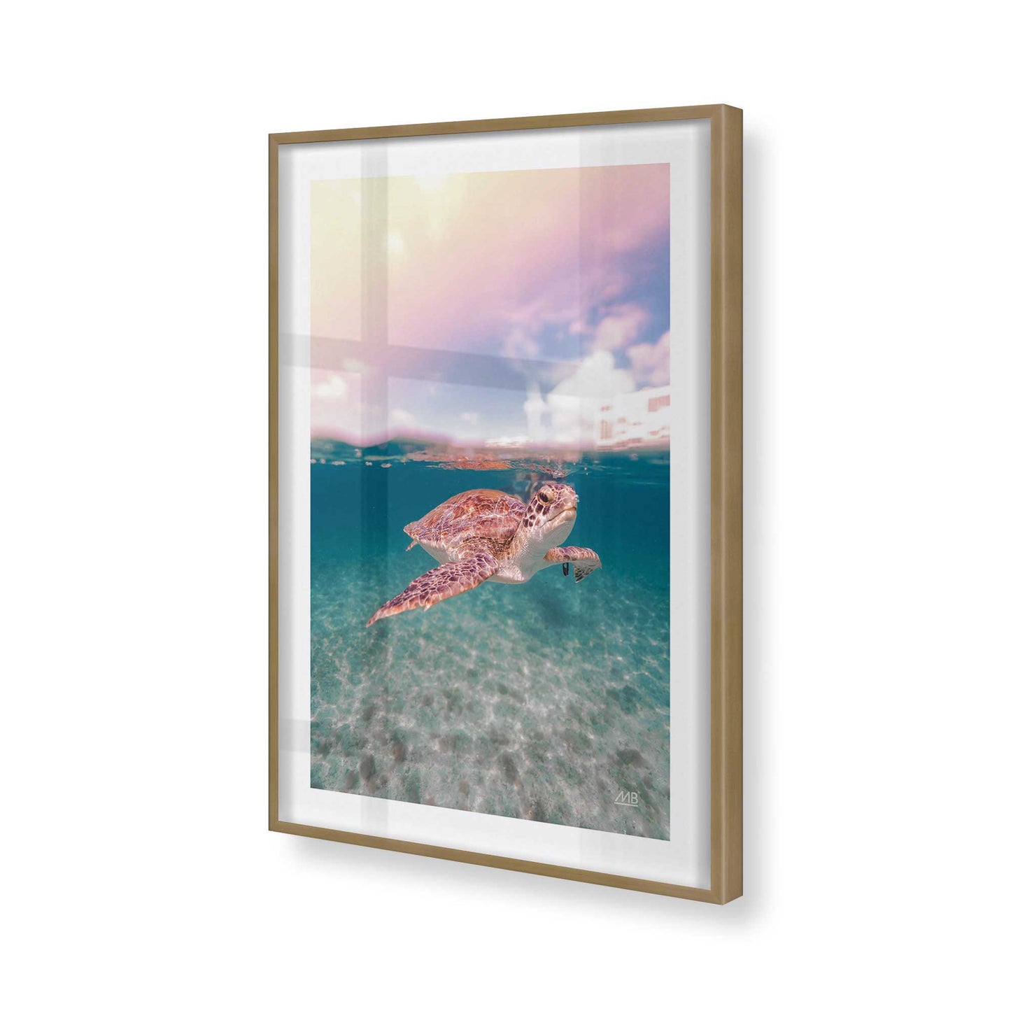 [Color:Brushed Gold], Picture of art in a Brushed Gold frame of the corner