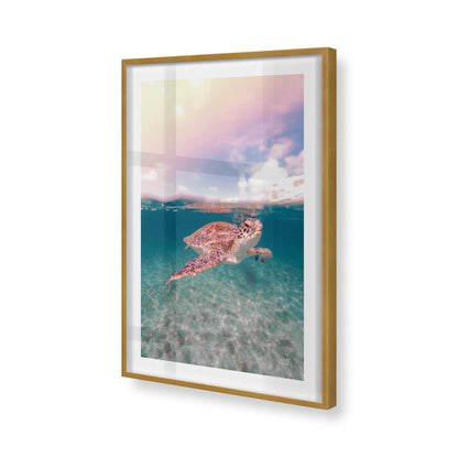 [Color:Polished Gold], Picture of art in a Polished Gold frame of the corner