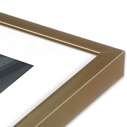 [Color:Brushed Gold], Picture of art in a Brushed Gold frame at an angle