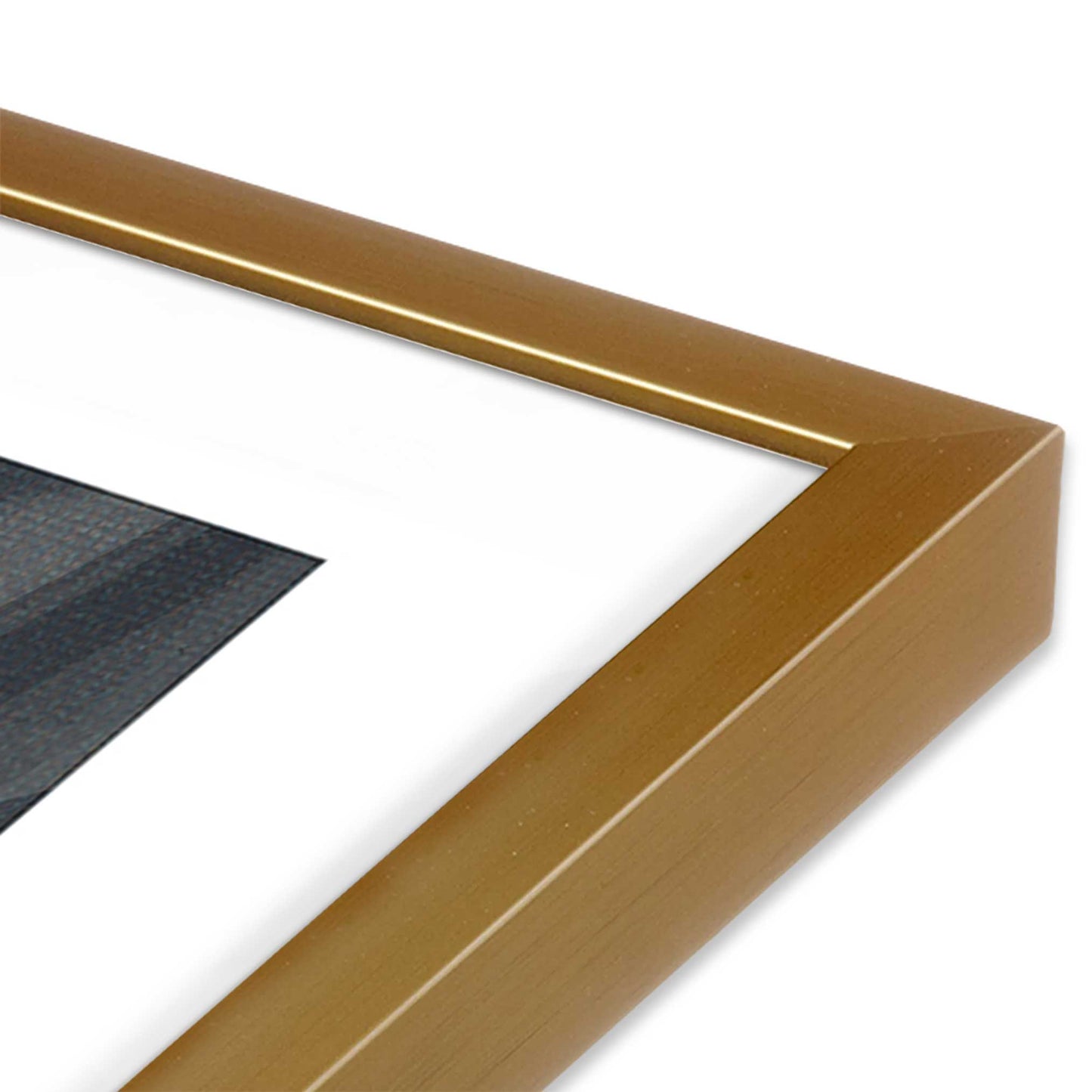 [Color:Polished Gold], Picture of art in a Polished Gold frame at an angle