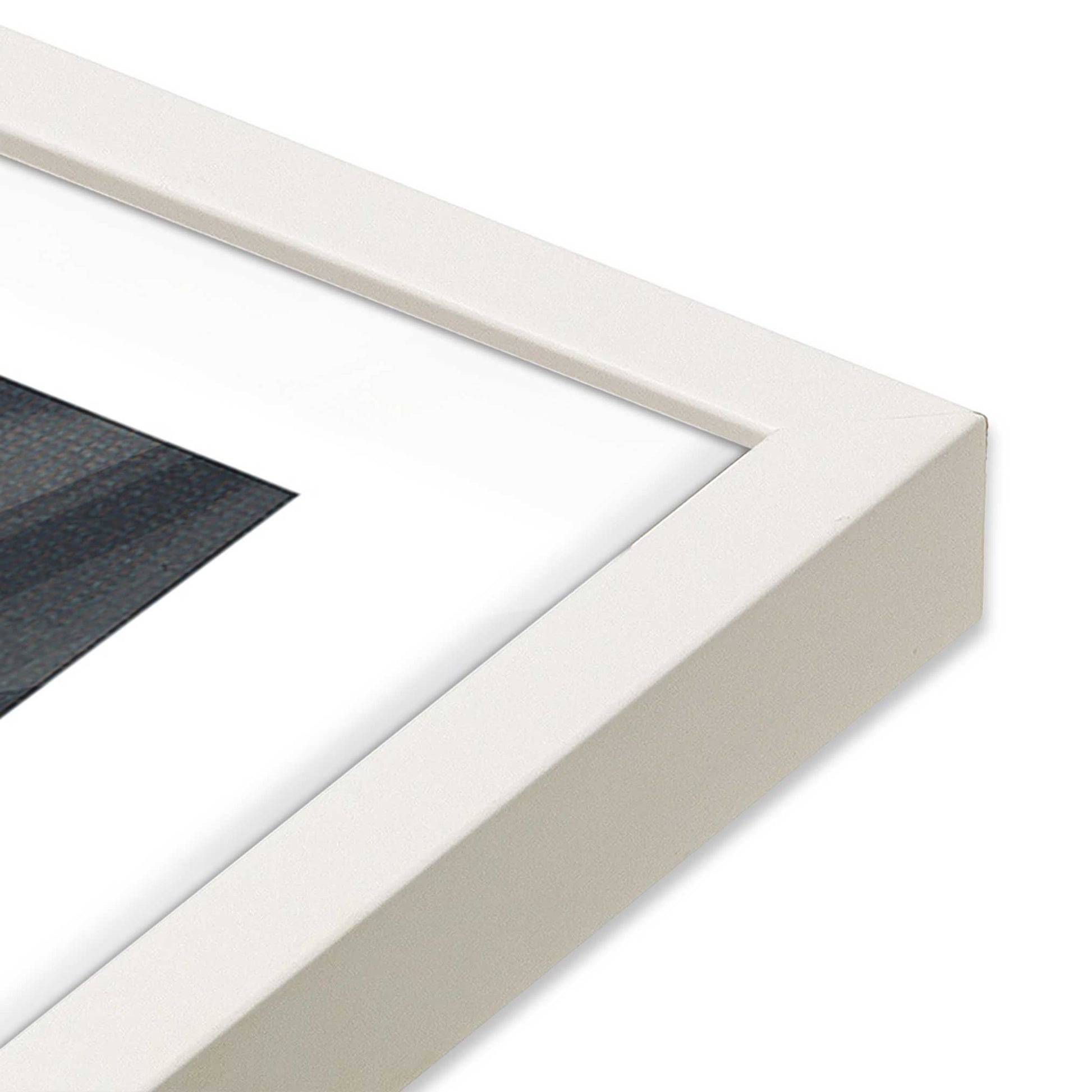 [Color:Opaque White], Picture of art in a Opaque White frame at an angle