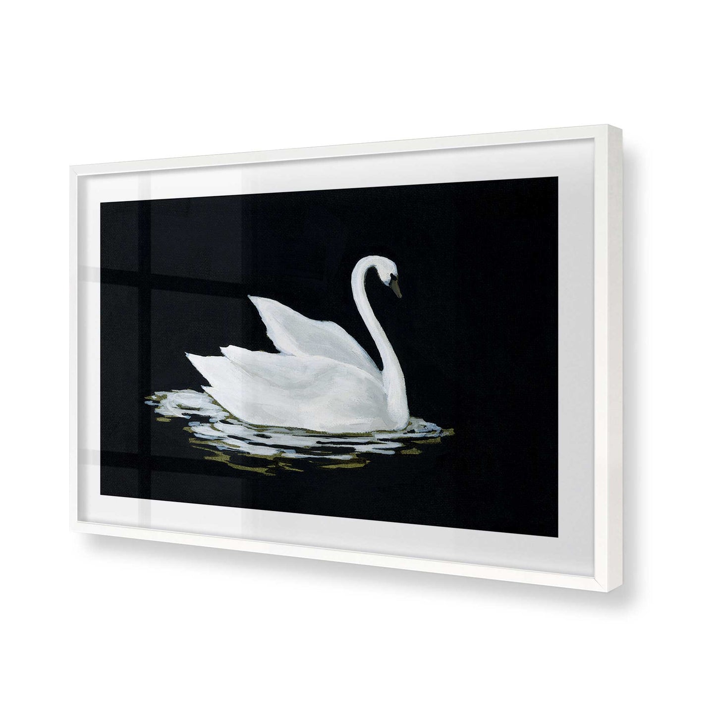 [Color:Opaque White], Picture of art in a Opaque White frame of the corner