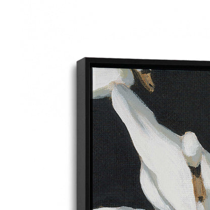 [Color:Satin Black], Picture of art in a Satin Black frame at an angle