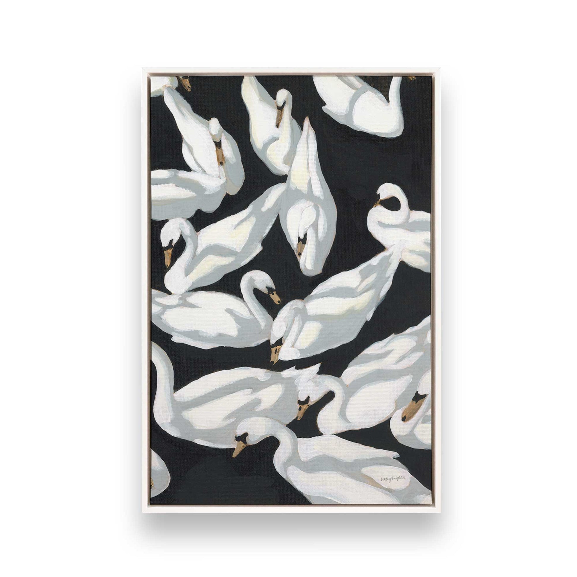 [Color:Opaque White], Picture of art in a White frame