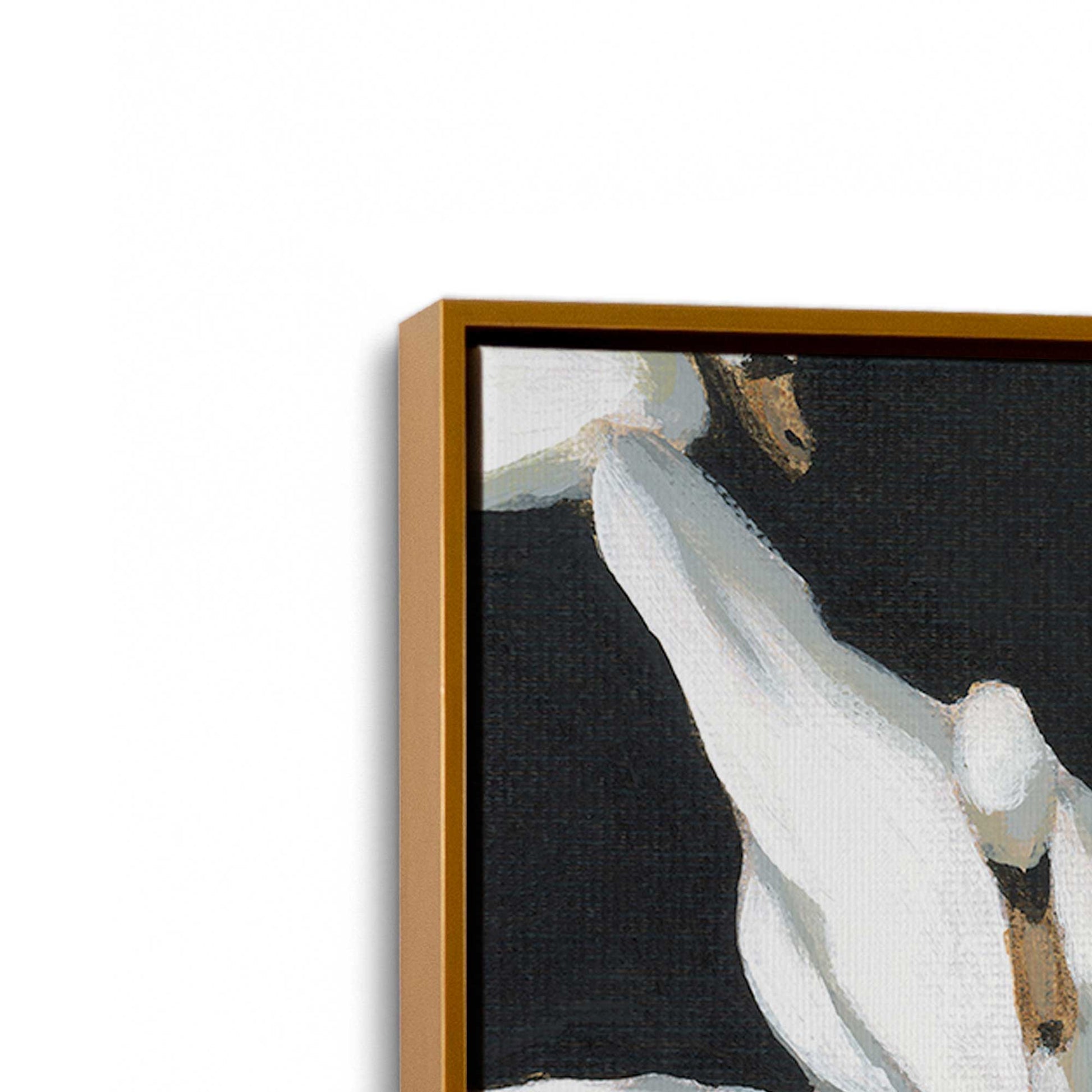 [Color:Polished Gold], Picture of art in a Polished Gold frame at an angle