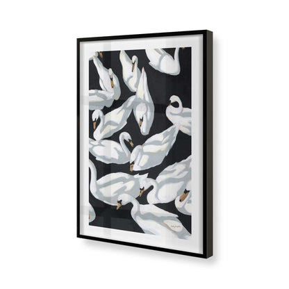 [Color:Satin Black], Picture of art in a Satin Black frame of the corner