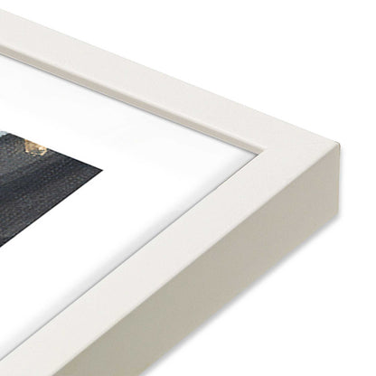 [Color:Opaque White], Picture of art in a Opaque White frame at an angle