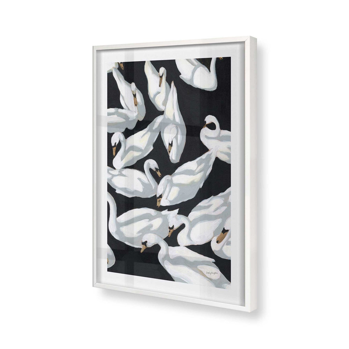 [Color:Opaque White], Picture of art in a Opaque White frame of the corner