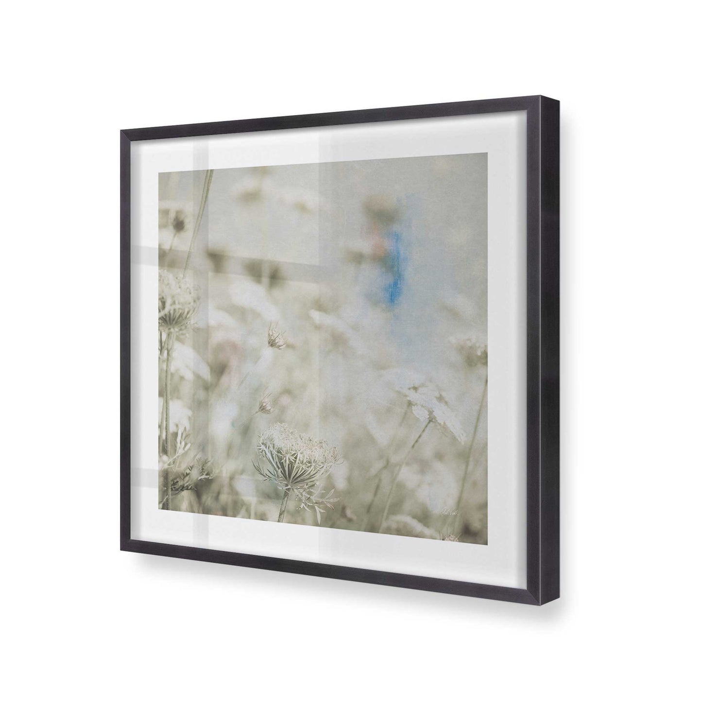 [Color:Weathered Zinc], Picture of art in a Weathered Zinc frame at an angle