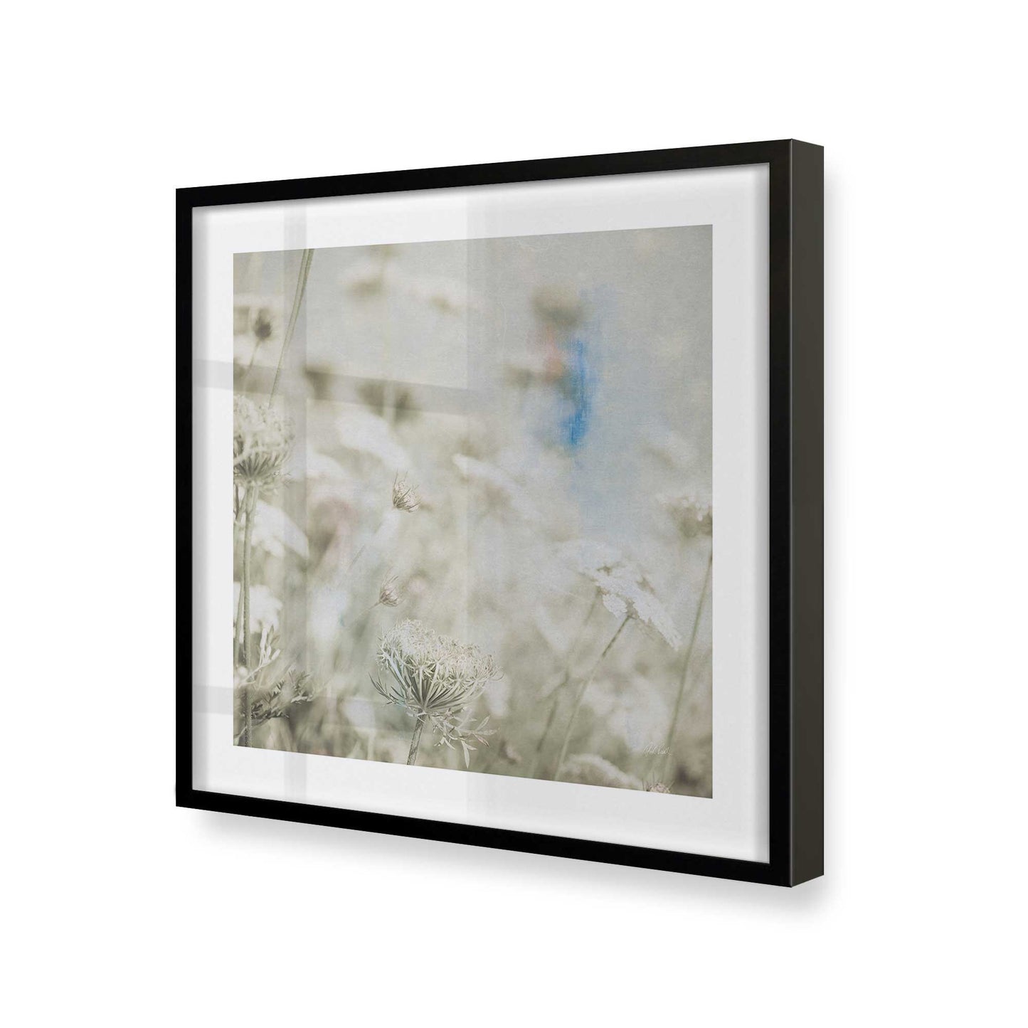 [Color:Satin Black], Picture of art in a Satin Black frame at an angle