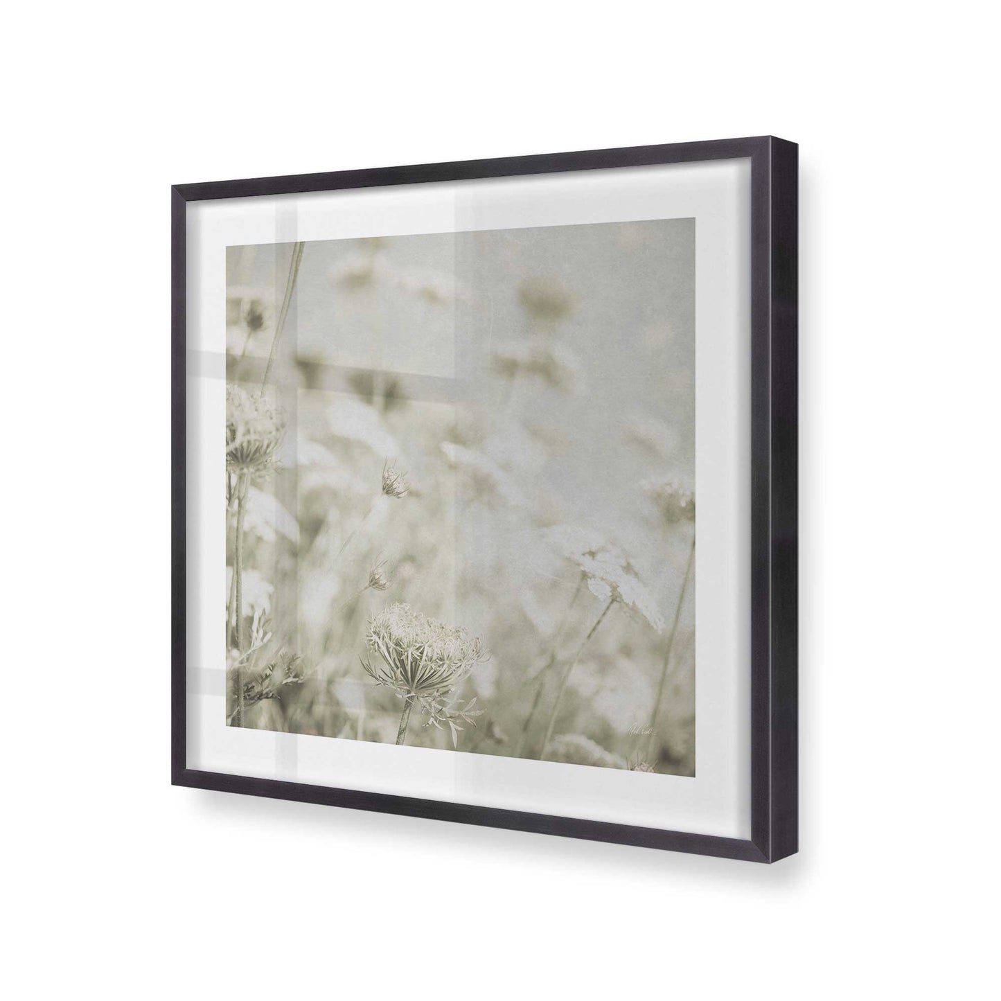 [Color:Weathered Zinc], Picture of art in a Weathered Zinc frame at an angle