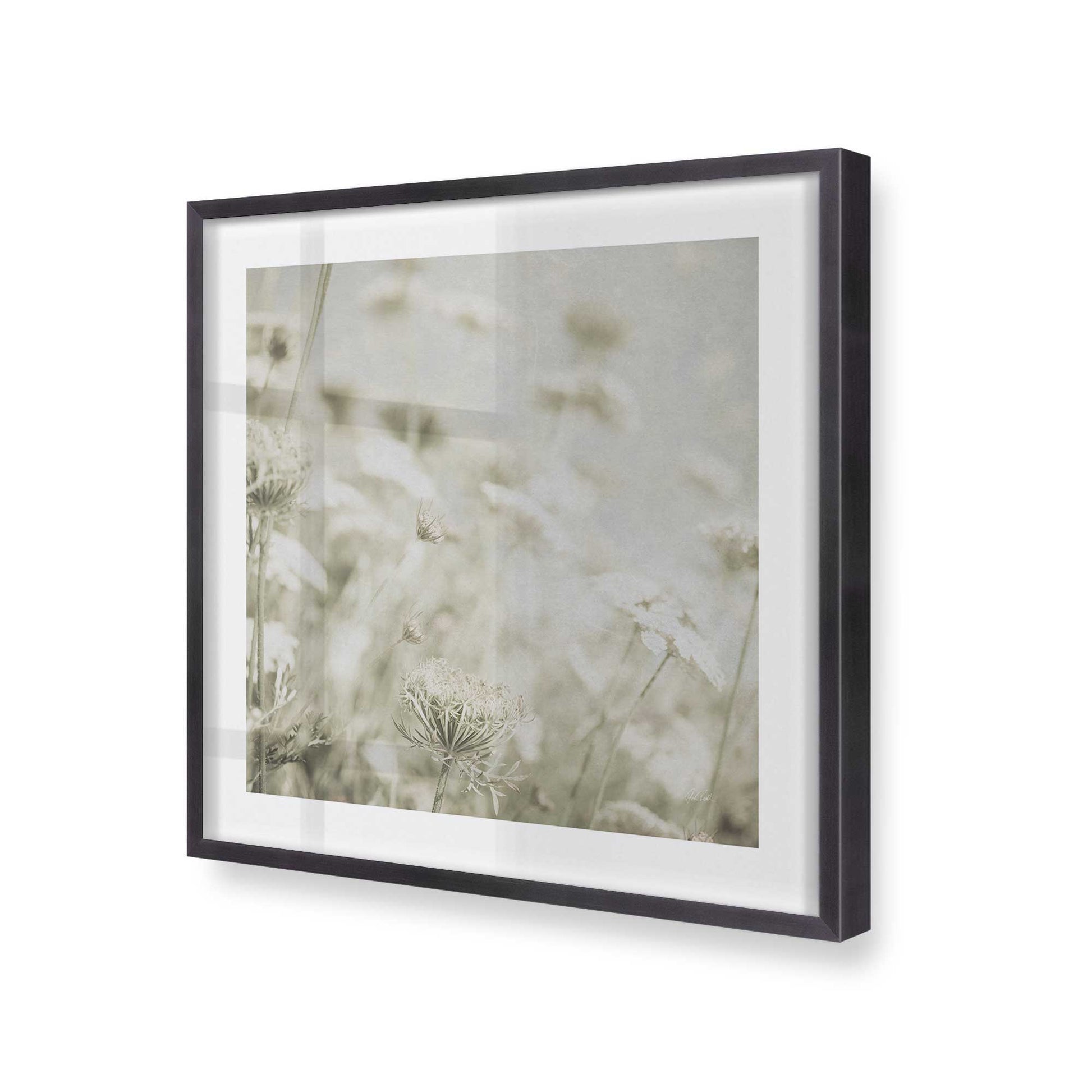 [Color:Weathered Zinc], Picture of art in a Weathered Zinc frame at an angle