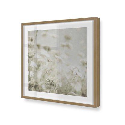 [Color:Brushed Gold], Picture of art in a Brushed Gold frame at an angle