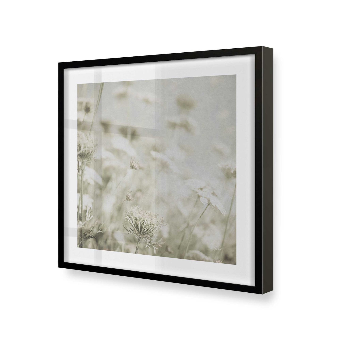 [Color:Satin Black], Picture of art in a Satin Black frame at an angle