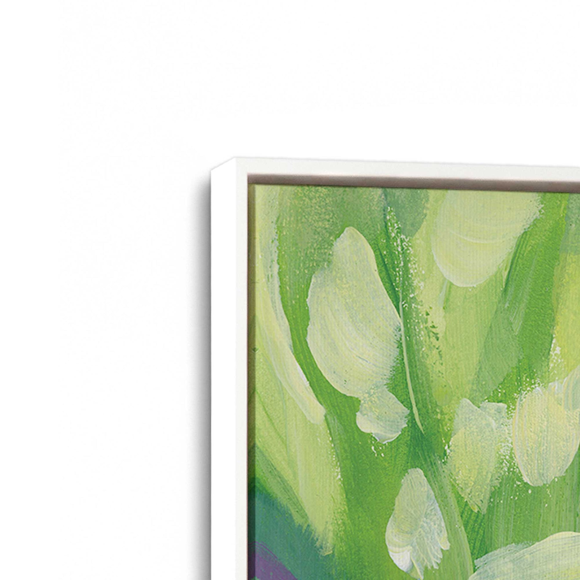 [Color:Opaque White], Picture of art in a White frame at an angle