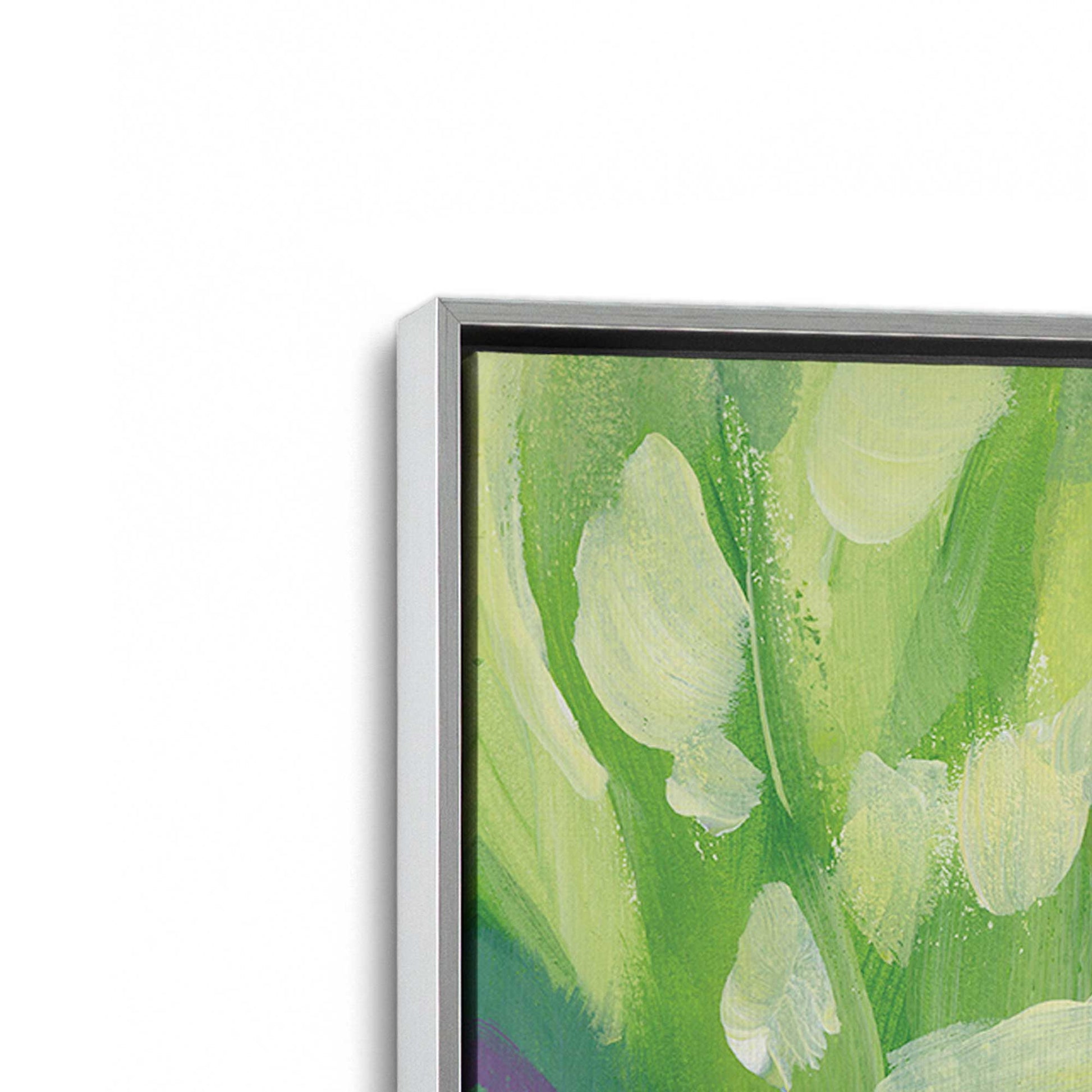 [Color:Polished Chrome], Picture of art in a Polished Chrome frame at an angle