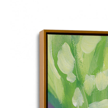 [Color:Polished Gold], Picture of art in a Polished Gold frame at an angle