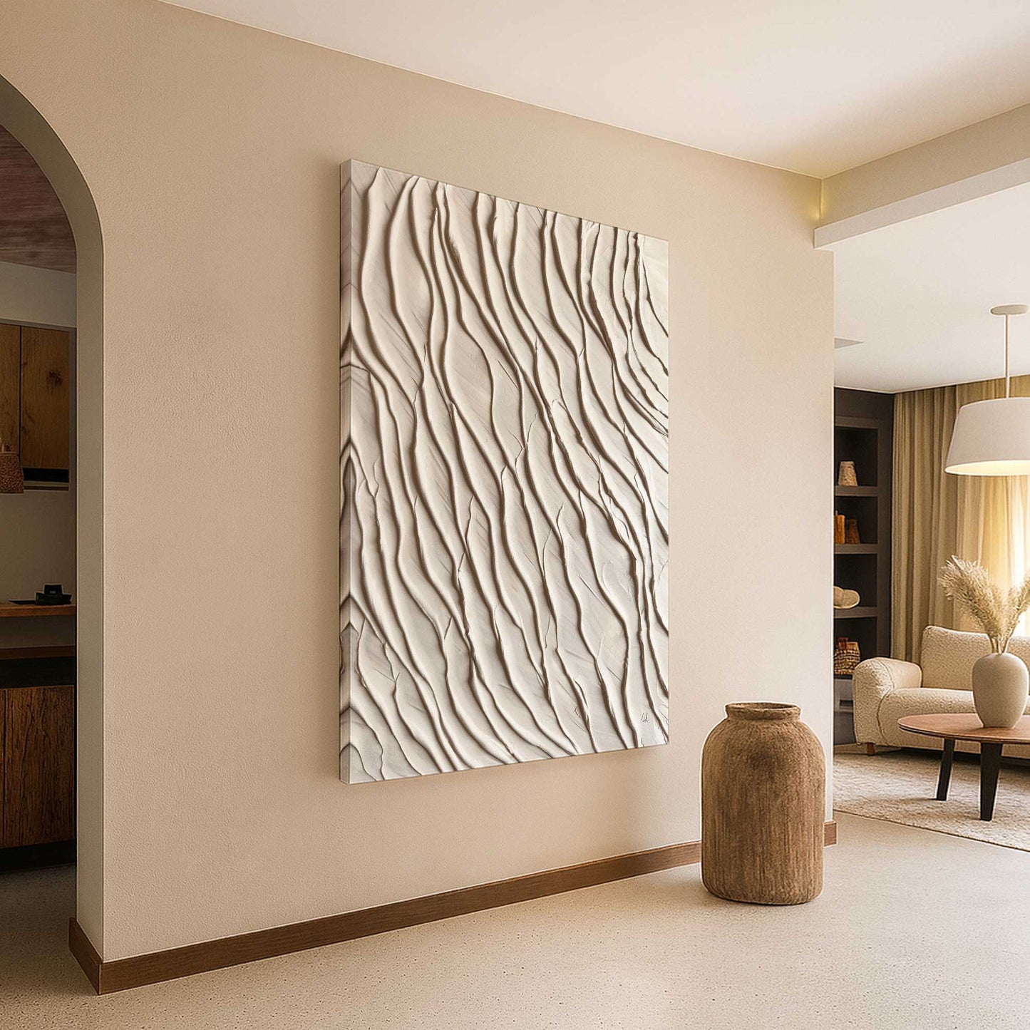 [Color:Stretched Canvas], Picture of art in a room