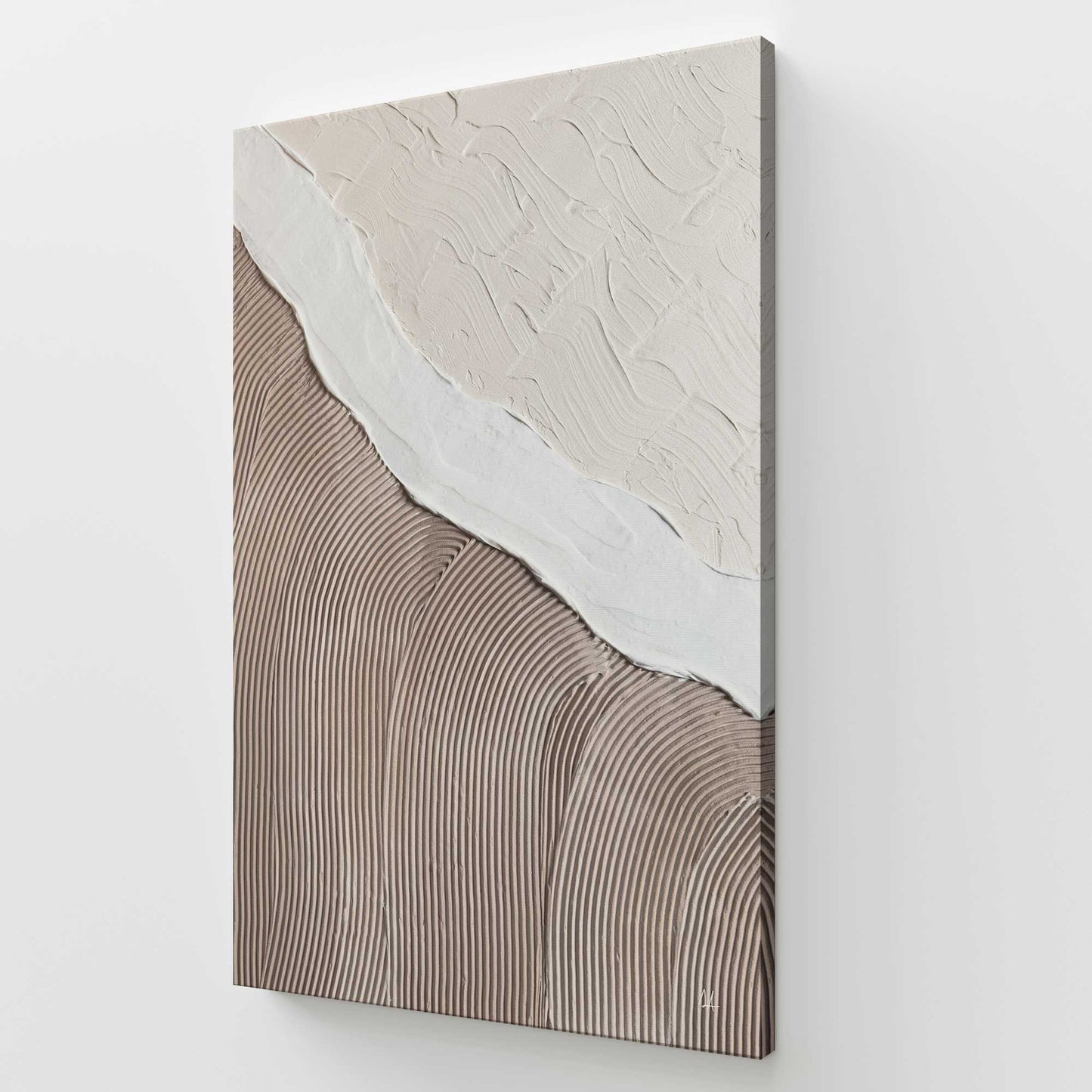 [Color:Stretched Canvas], Picture of art at an angle