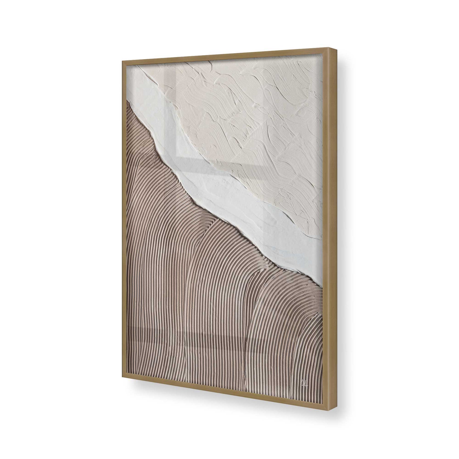 [Color:Brushed Gold], Picture of art in a Brushed Gold frame of the corner