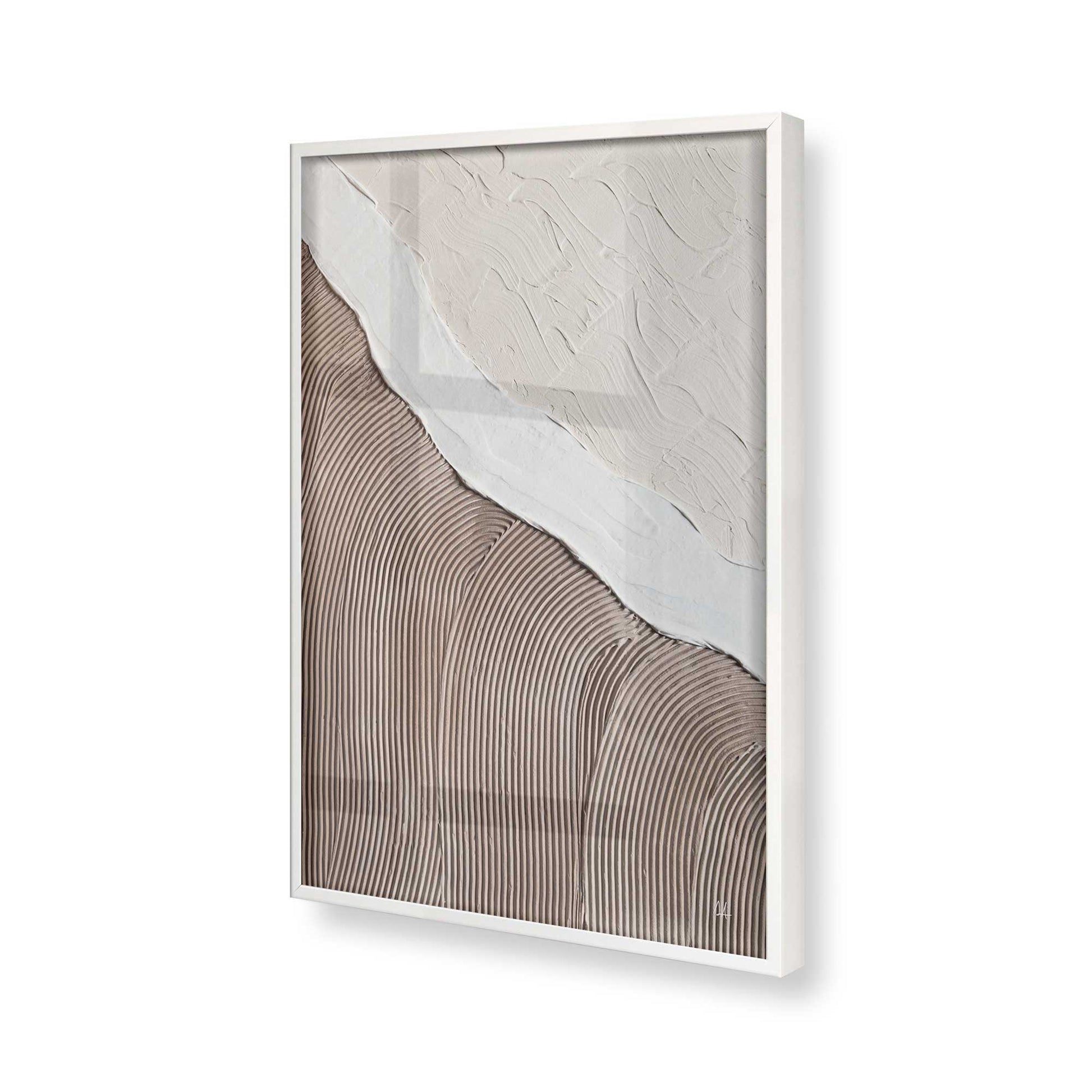 [Color:Opaque White], Picture of art in a Opaque White frame of the corner