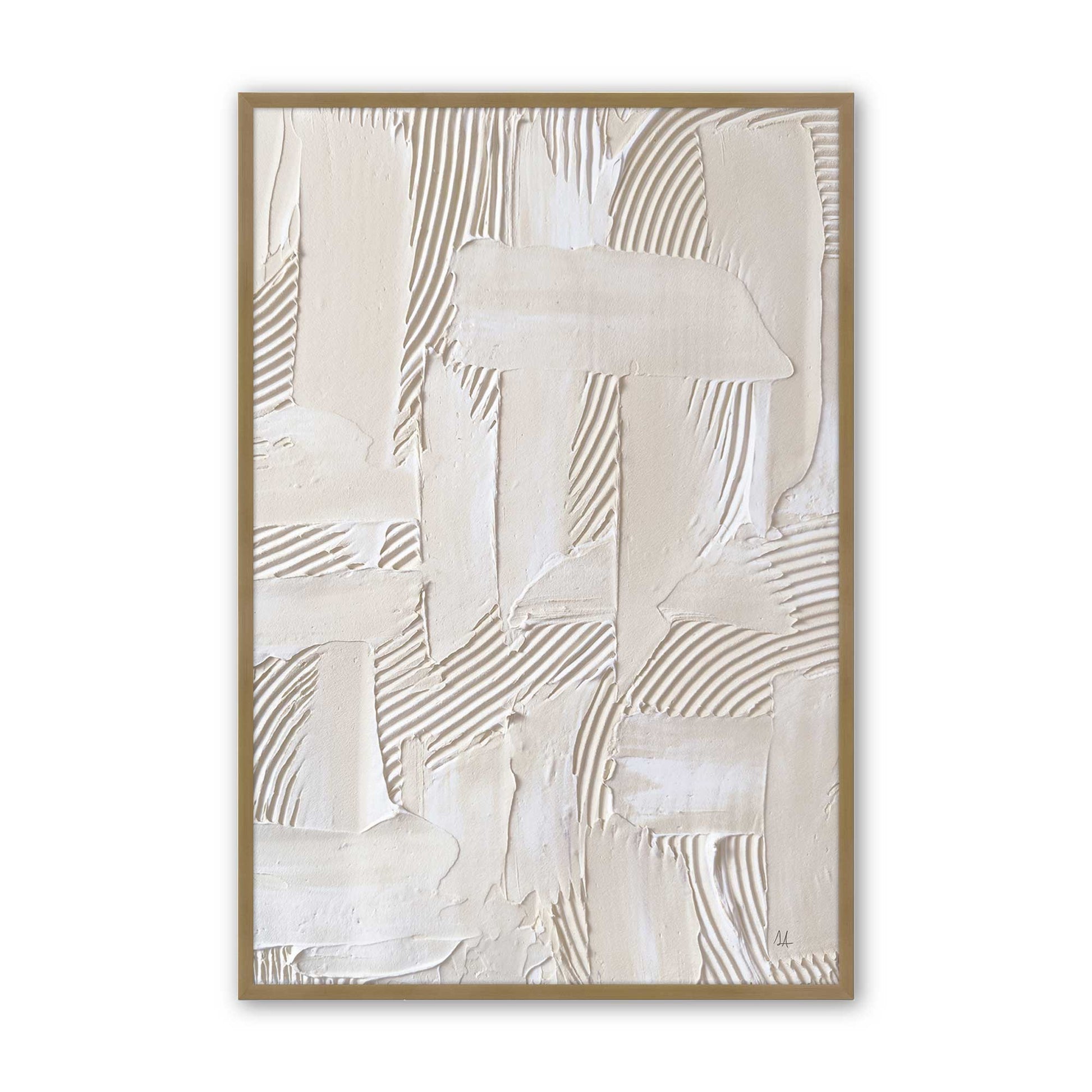 [Color:Brushed Gold], Picture of art in a Brushed Gold frame