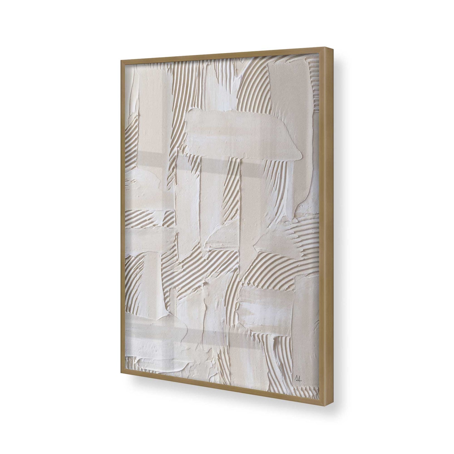 [Color:Brushed Gold], Picture of art in a Brushed Gold frame of the corner