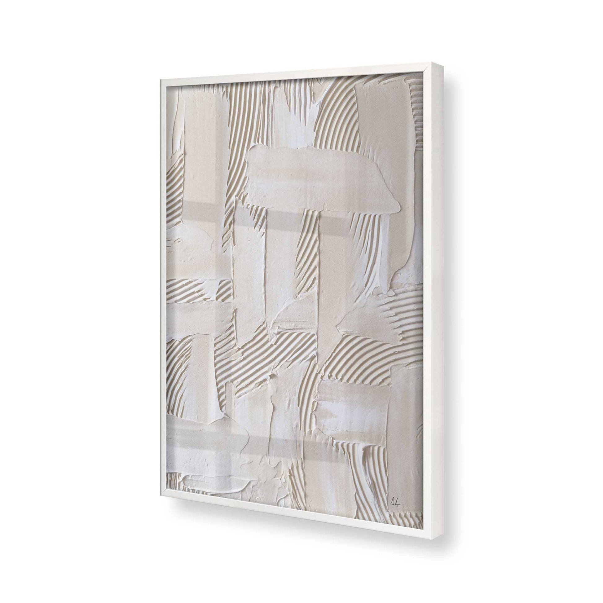 [Color:Opaque White], Picture of art in a Opaque White frame of the corner