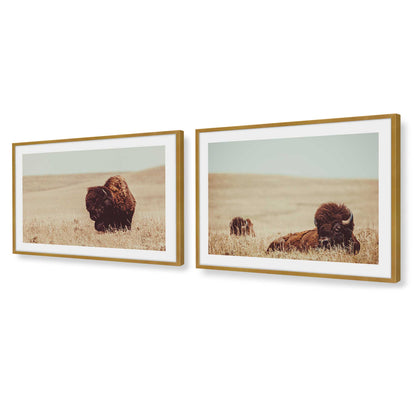 [Color:Polished Gold], Picture of art in a Polished Gold frame at an angle