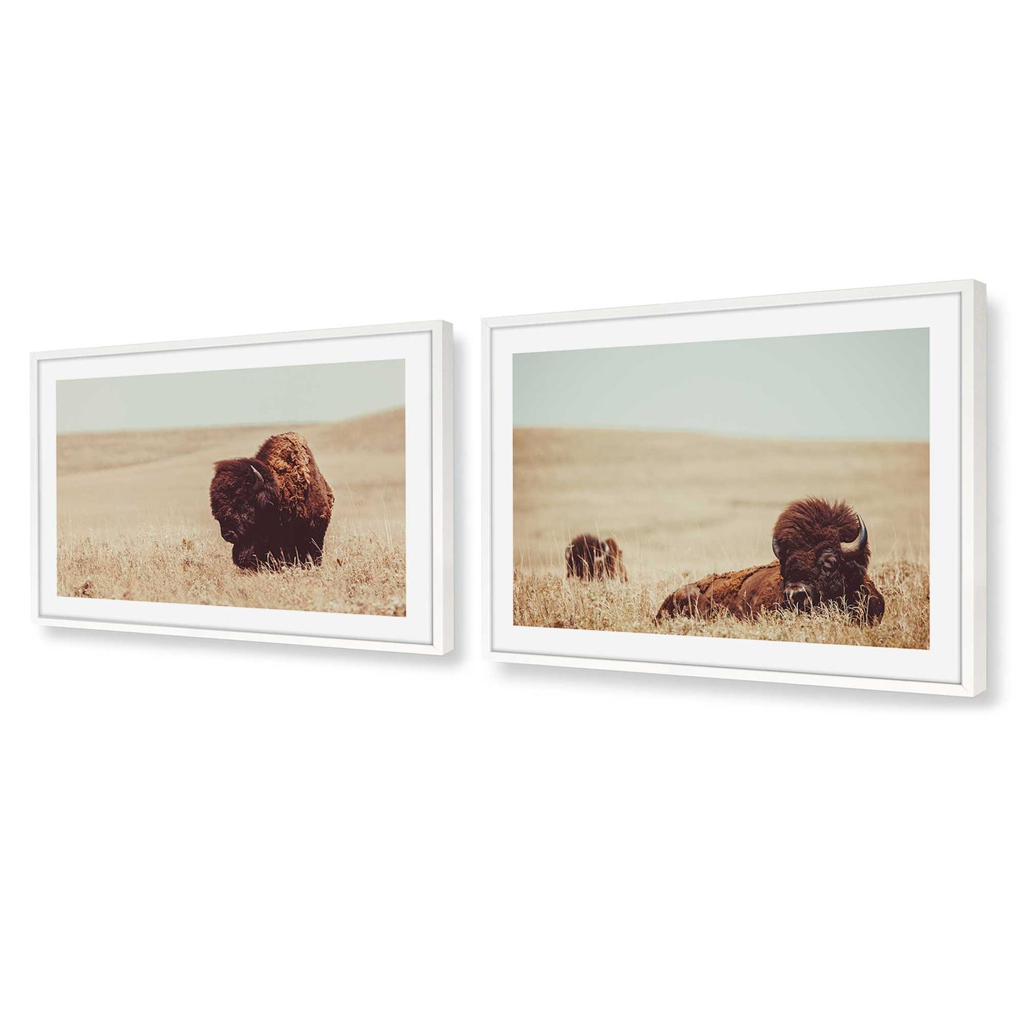 [Color:Opaque White], Picture of art in a Opaque White frame at an angle