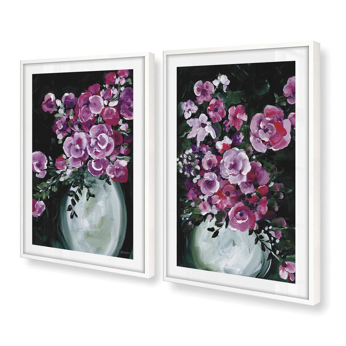 [Color:Opaque White], Picture of art in a Opaque White frame at an angle