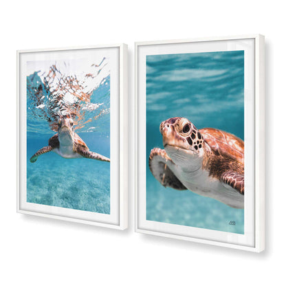 [Color:Opaque White], Picture of art in a Opaque White frame at an angle