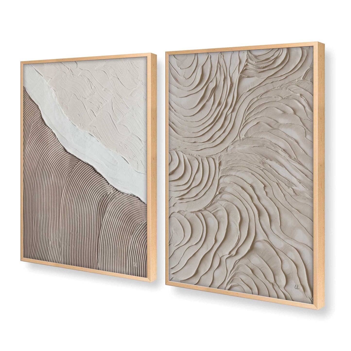 [Color:Raw Maple], Picture of art in a Raw Maple frame at an angle