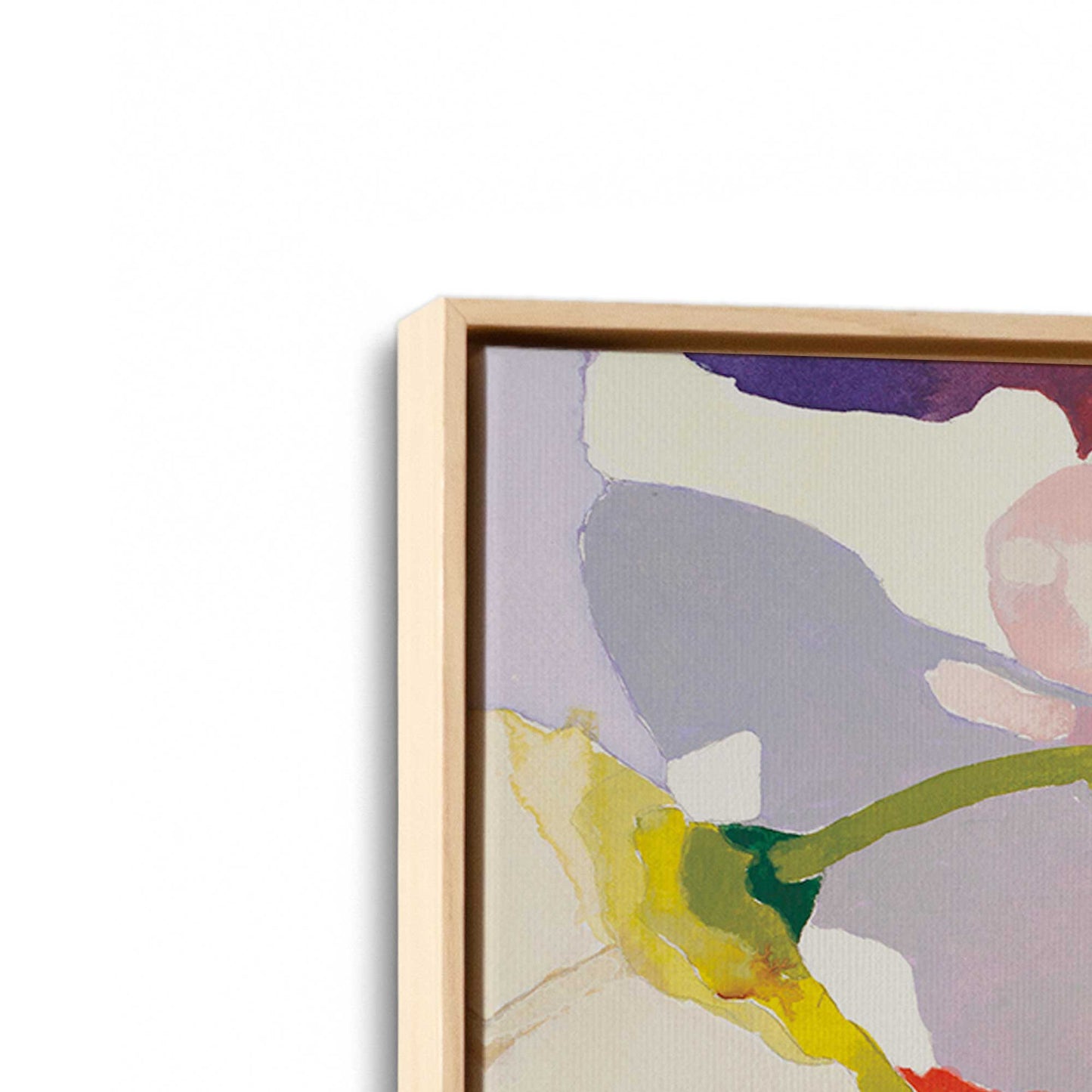 [Color:American Maple], Picture of art in a American Maple frame at an angle