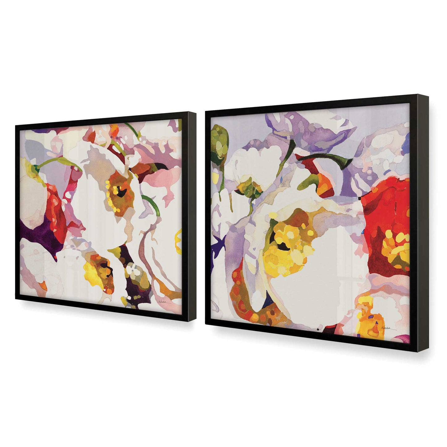 [Color:Satin Black], Picture of art in a Satin Black frame at an angle