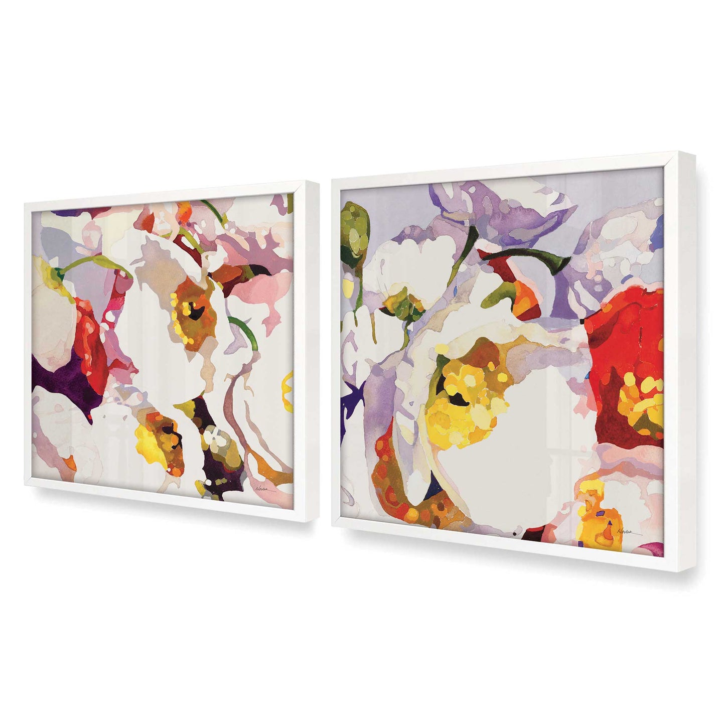 [Color:Opaque White], Picture of art in a Opaque White frame at an angle