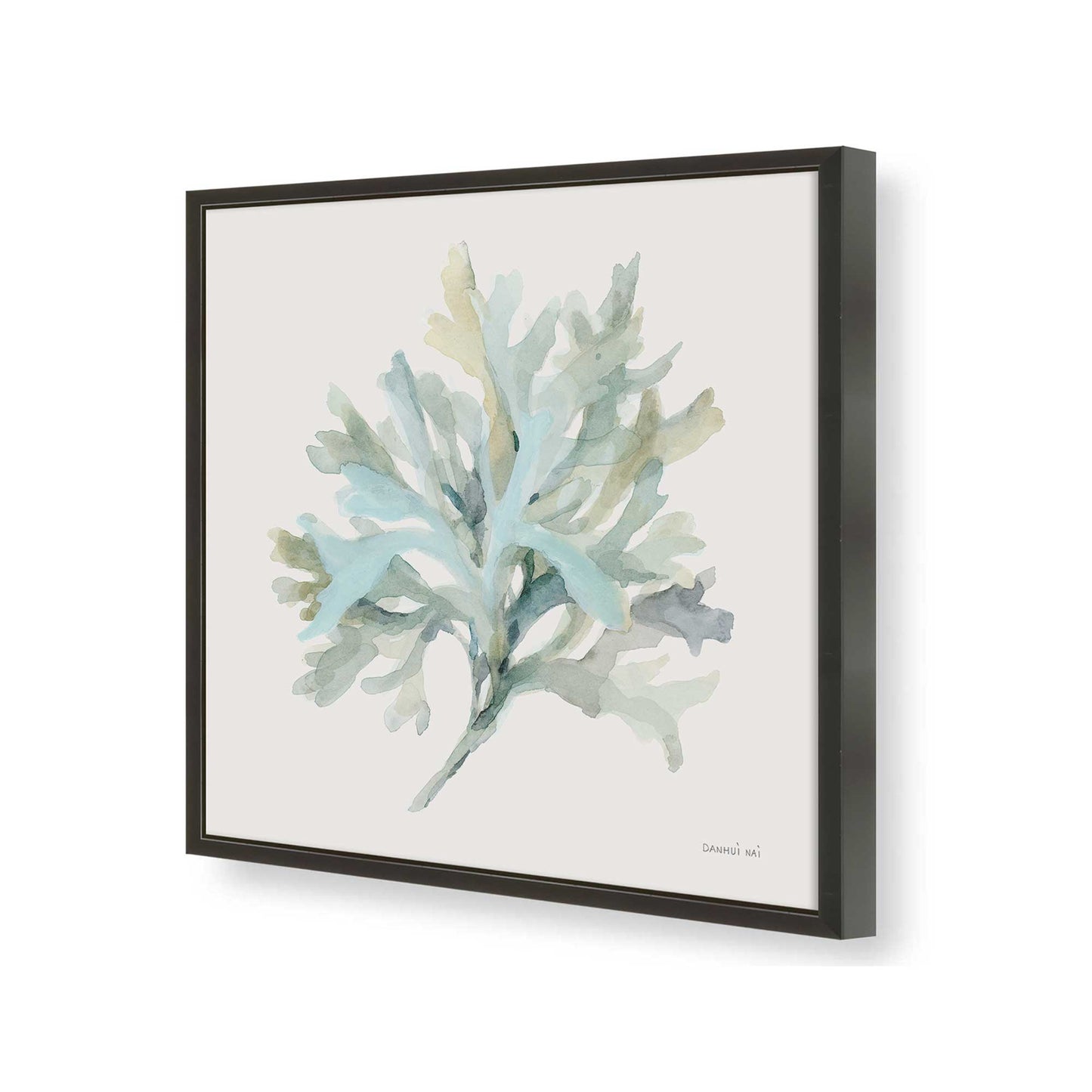 [Color:Satin Black], Picture of art in a Satin Black frame at an angle