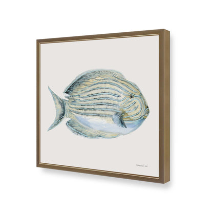 [Color:Brushed Gold], Picture of art in a Brushed Gold frame at an angle